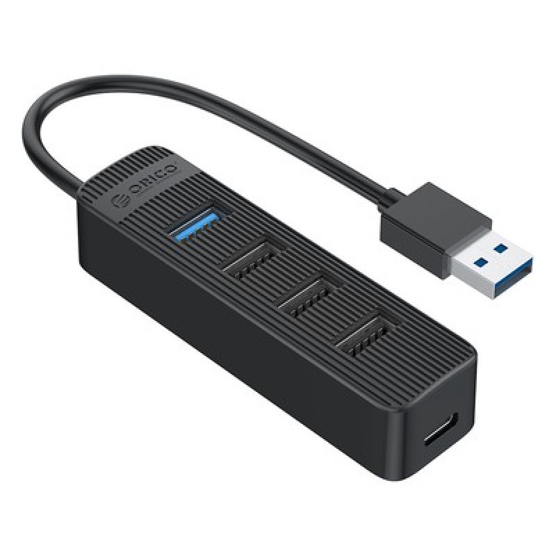 ORICO USB hub TWU32-4A, 4x θυρών, USB 3.0, 5Gbps, USB σύνδεση, έξτρα τροφοδοσία, μαύρο