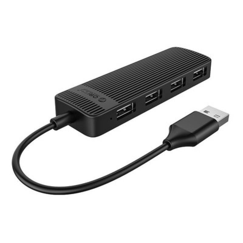 ORICO USB hub FL02, 4x θυρών, USB 2.0, 480Mbps, USB σύνδεση, μαύρο