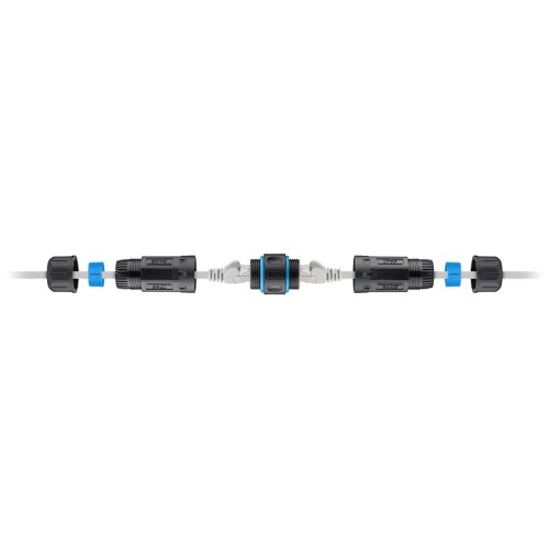 POWERTECH αδιάβροχος σύνδεσμος RJ45 CAB-N427, CAT 6, IP68, μαύρος