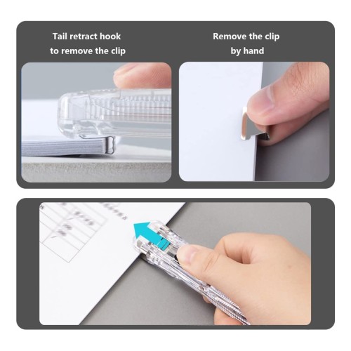 MP συρραπτικό τύπου κλιπ PA109 με 8x επαναχρησιμοποιήσιμα κλιπ, 45 φύλλα, διάφανο