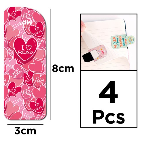 MP μαγνητικοί σελιδοδείκτες PN242-06, 8x3cm, 4τμχ