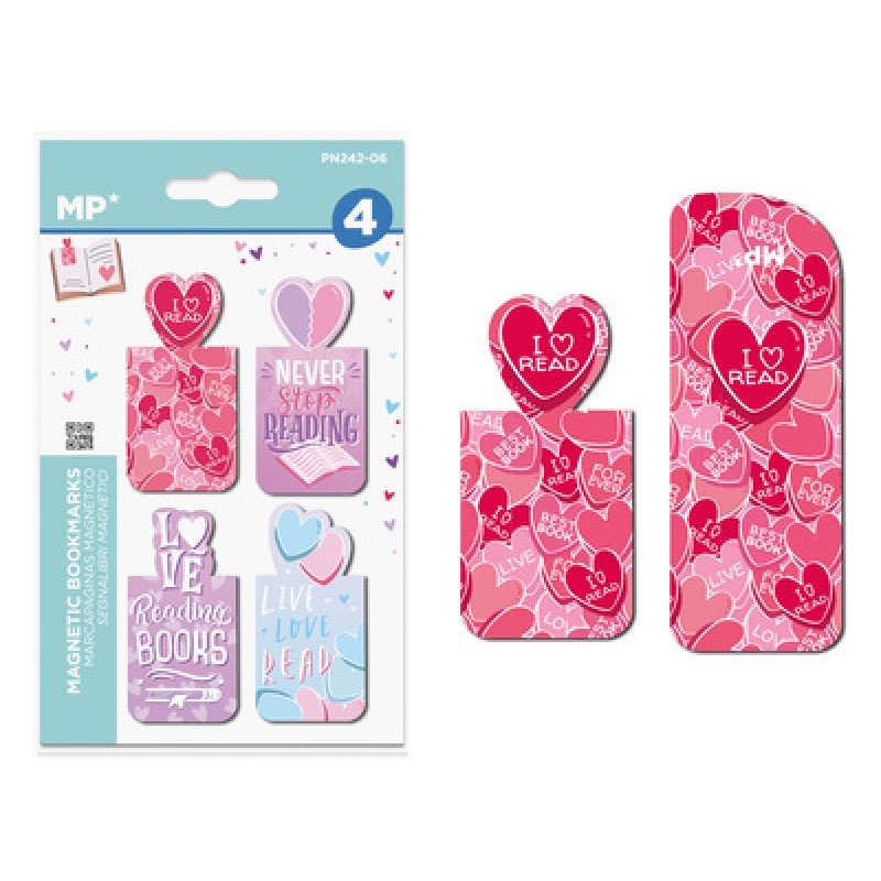 MP μαγνητικοί σελιδοδείκτες PN242-06, 8x3cm, 4τμχ