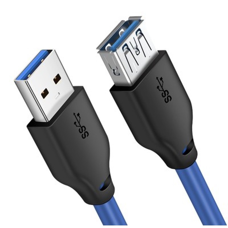 CABLETIME καλώδιο προέκτασης USB 3.0 CT-C160-U3-AMAF, 5Gbps, 2m, μπλε