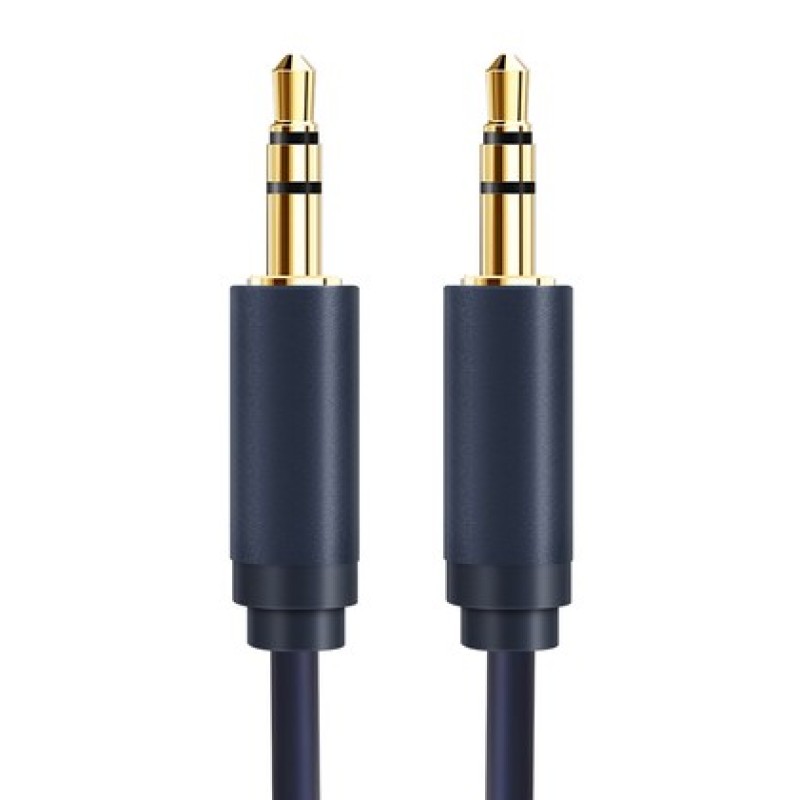 CABLETIME καλώδιο ήχου 3.5mm CT-AV301-H11G, gold plated, 1m, μπλε