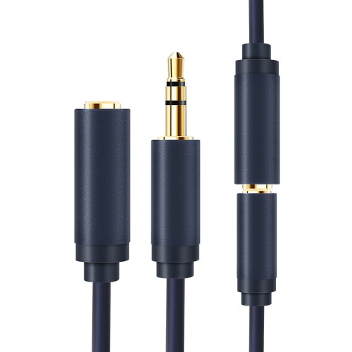 CABLETIME καλώδιο προέκτασης ήχου 3.5mm CT-AV302-H11G, gold plated, 3m, μπλε