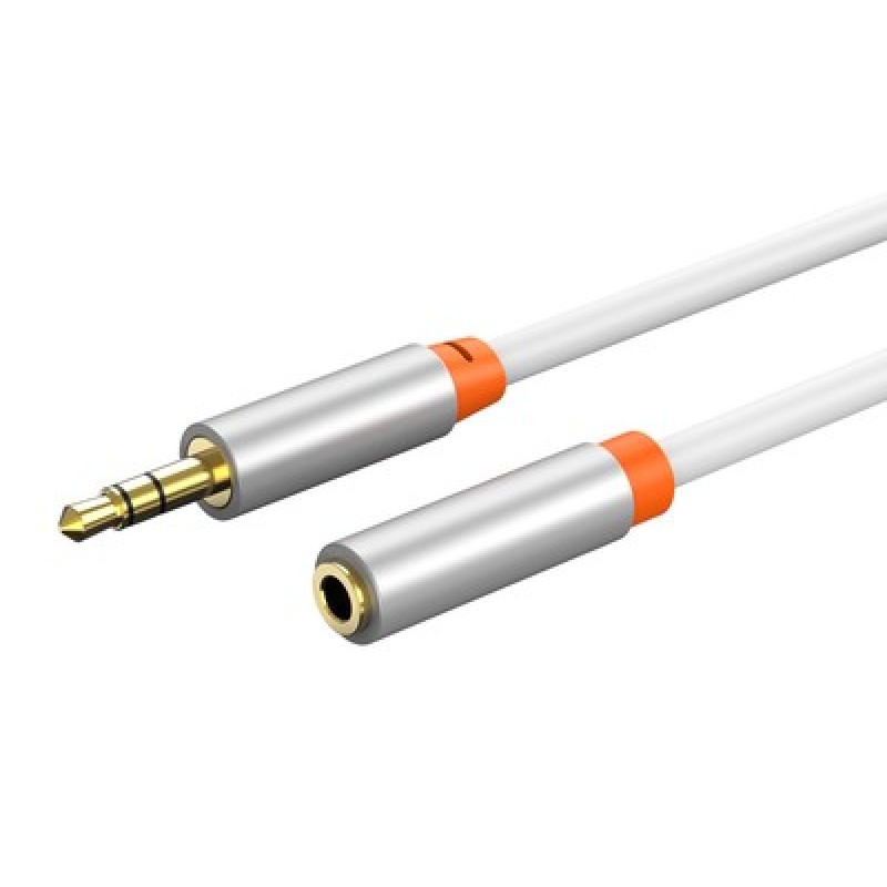 CABLETIME καλώδιο προέκτασης ήχου 3.5mm CT-AV311-P12G, gold plated, 1.5m, λευκό