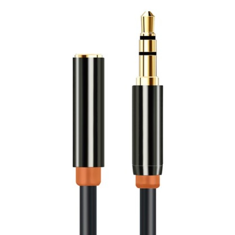 CABLETIME καλώδιο προέκτασης ήχου 3.5mm CT-AV311-P11FG, gold plated, 1.5m, μαύρο