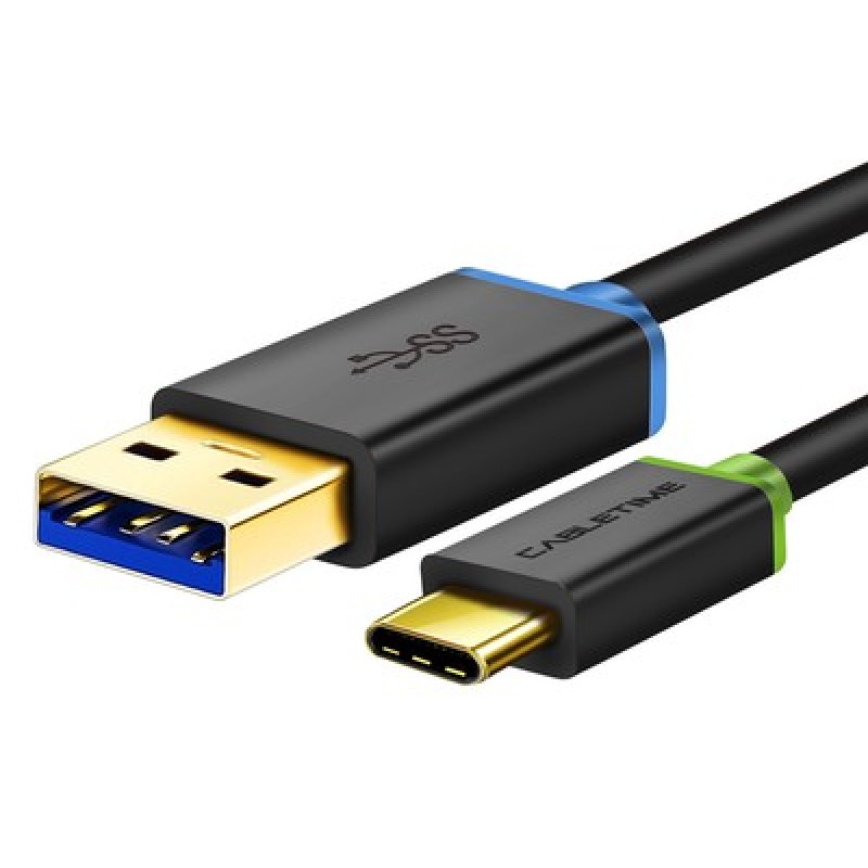 CABLETIME καλώδιο USB-C σε USB CT-C160-U33-CMAMG, 3A, 5Gbps, 3m, μαύρο