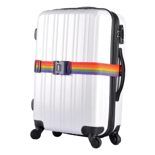 HOME USE ιμάντας βαλίτσας HUH-0241 με λουκέτο συνδυασμού, ρυθμιζόμενος, 2m, πολύχρωμος