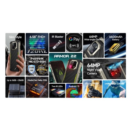 ULEFONE smartphone Armor 22, 6.58