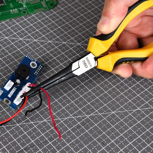 DELI μυτοτσίμπιδο ίσιο DL103202 με αντιολισθητικές λαβές, 150mm