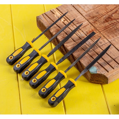 DELI σετ λίμες DL75108 με αντιολισθητική λαβή, μετάλλου, 160mm, 6τμχ