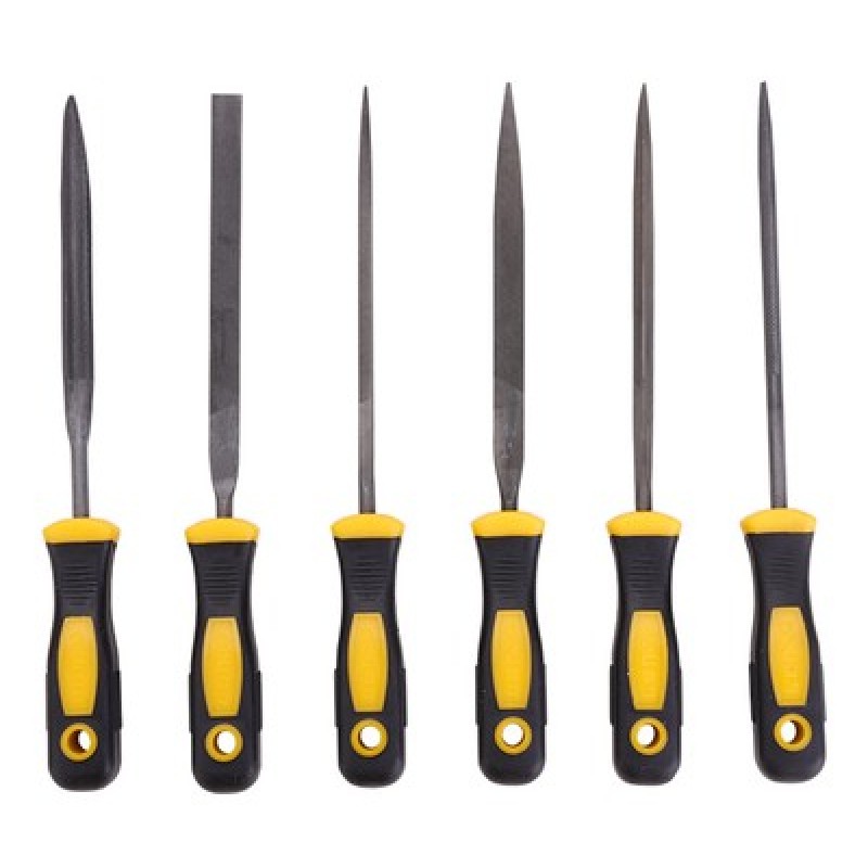 DELI σετ λίμες DL75108 με αντιολισθητική λαβή, μετάλλου, 160mm, 6τμχ