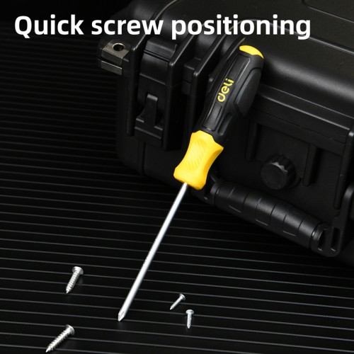 DELI κατσαβίδι σταυρωτό DL636100N με αντιολισθητική λαβή, μαγνητικό, PH2x100mm