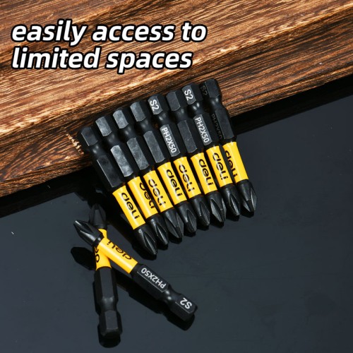 DELI σετ μύτες κατσαβιδιού DL251050 για δραπανοκατσάβιδο, σταυρωτές, PH2x50mm, 10τμχ