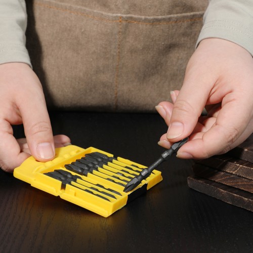 DELI σετ μύτες κατσαβιδιού DL252202 για δραπανοκατσάβιδο, διπλή κεφαλή, σταυρωτές, PH2x65mm, 10τμχ