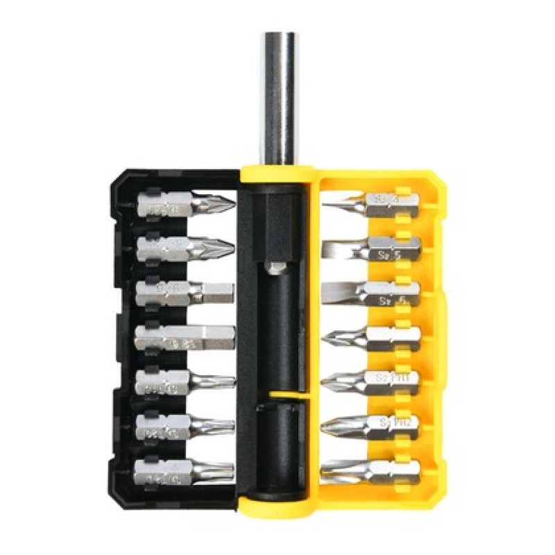 DELI σετ μύτες κατσαβιδιού DL251201 με αντάπτορα, μαγνητικές, 15τμχ