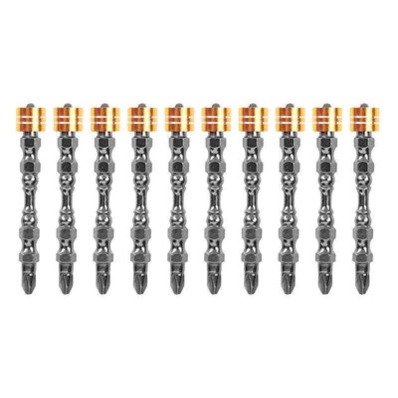 DELI σετ μύτες κατσαβιδιού DL255065 για δραπανοκατσάβιδο, διπλή κεφαλή, PH2x65mm, με μαγνητικό ring, 10τμχ