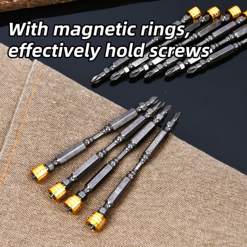 DELI σετ μύτες κατσαβιδιού DL255100 για δραπανοκατσάβιδο, διπλή κεφαλή, PH2x100mm, με μαγνητικό ring, 10τμχ