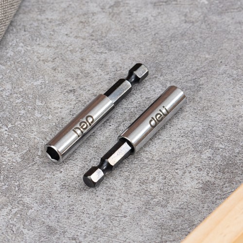 DELI σετ αντάπτορες μύτης κατσαβιδιού DL106002 για δραπανοκατσάβιδο, εξάγωνη υποδοχή, 60mm, 2τμχ