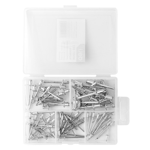DELI σετ πριτσίνια DL236906, χάλυβας άνθρακα, 2.4-6.4mm, 75τμχ