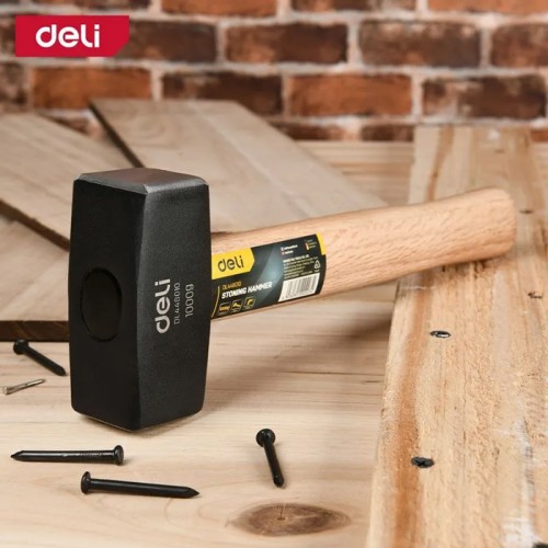 DELI βαριοπούλα DL448010 με ξύλινη λαβή, 1000gr, 270mm