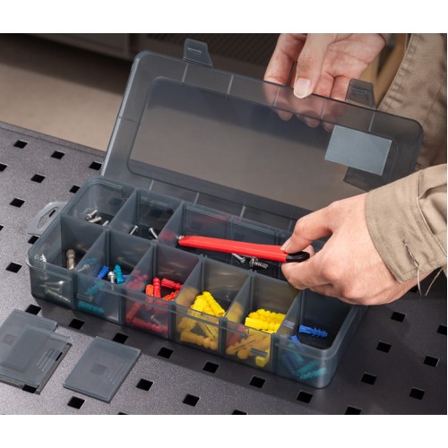 DELI ταμπακιέρα DL432304, 12 θέσεων, 26x13.5x4.4cm, πλαστική, μαύρη