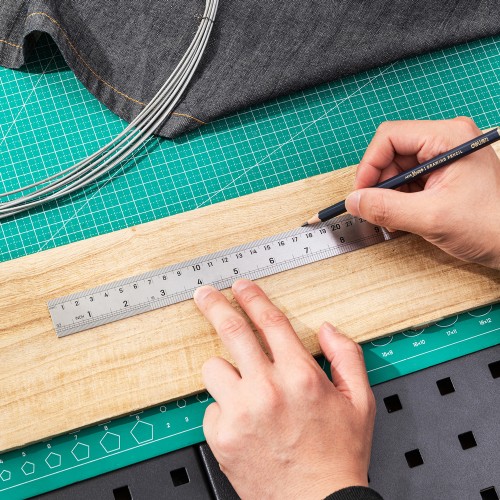 DELI μεταλλικός χάρακας DL8030Y, ανοξείδωτο ατσάλι, 12