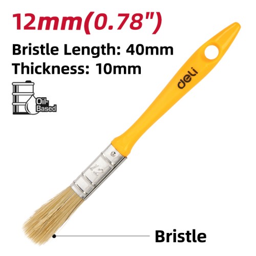DELI πινέλο βαφής DL509131 με φυσικές τρίχες, πλαστική λαβή, 12mm