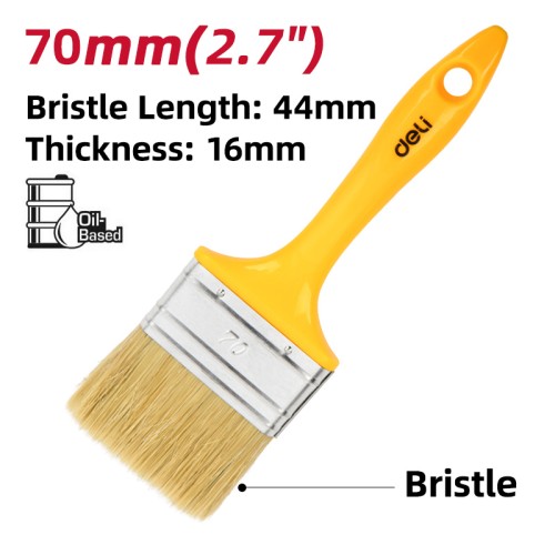 DELI πινέλο βαφής DL509137 με φυσικές τρίχες, πλαστική λαβή, 70mm