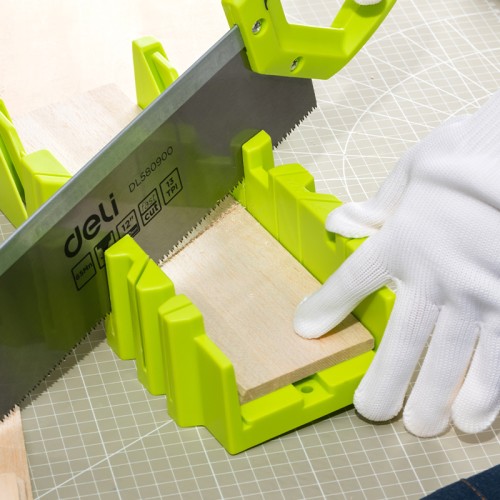 DELI πριόνι ξύλου DL580900 με φαλτσοκούτι, 300mm, 13 TPI