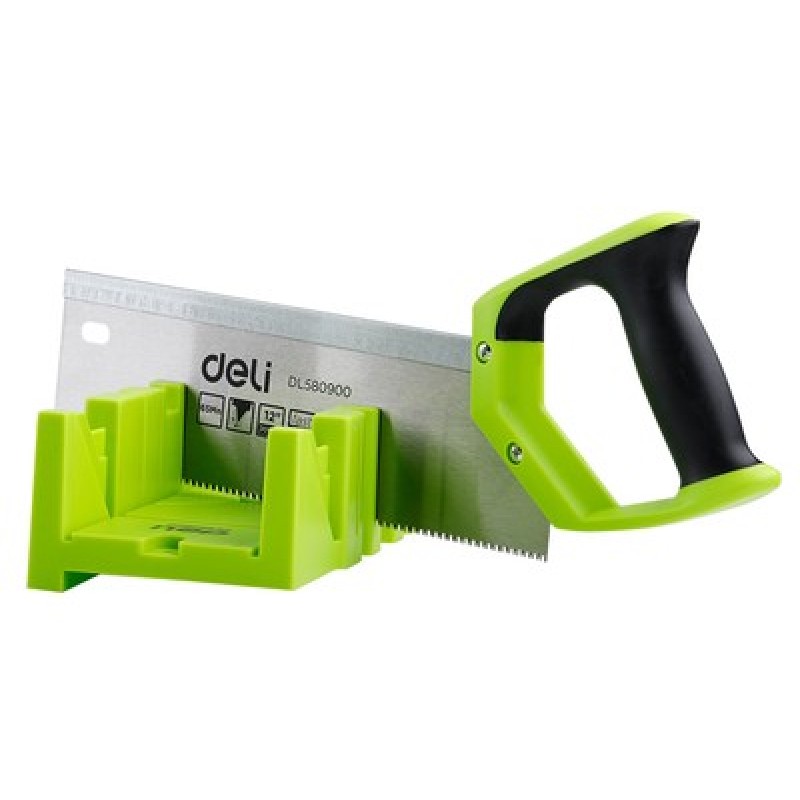 DELI πριόνι ξύλου DL580900 με φαλτσοκούτι, 300mm, 13 TPI