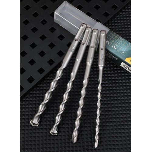 DELI σετ τρυπάνια DH-YCZ004-WD1 για τοίχο, 40Cr YG8, 6/8/10/12x160mm, SDS Plus, 4τμχ