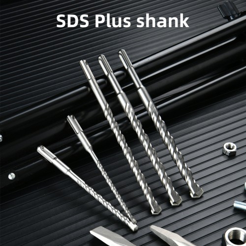 DELI σετ τρυπάνια/καλέμι/βελόνι DH-YCZ010-EH1 για τοίχο, 40Cr YG8, SDS Plus, 10τμχ