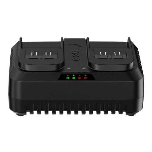 DELI φορτιστής μπαταριών εργαλείων μπαταρίας DE-CD20D4, 2 θέσεων, 20V 4A