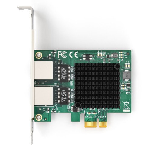 EDUP κάρτα επέκτασης δικτύου PCIe σε 2x RJ45 EP-9613, 1000Mbps