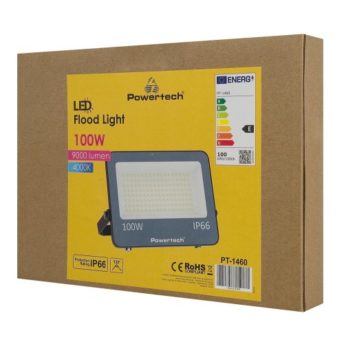 POWERTECH LED προβολέας PT-1460, 100W, 4000K, 9000lm, IP66