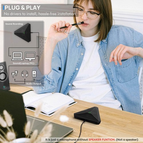 CMTECK επιτραπέζιο μικρόφωνο M001, omnidirectional, USB, μαύρο