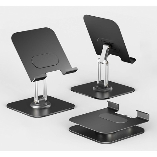 POWERTECH επιτραπέζια βάση για tablet PT-1494, περιστρεφόμενη, foldable, μαύρη