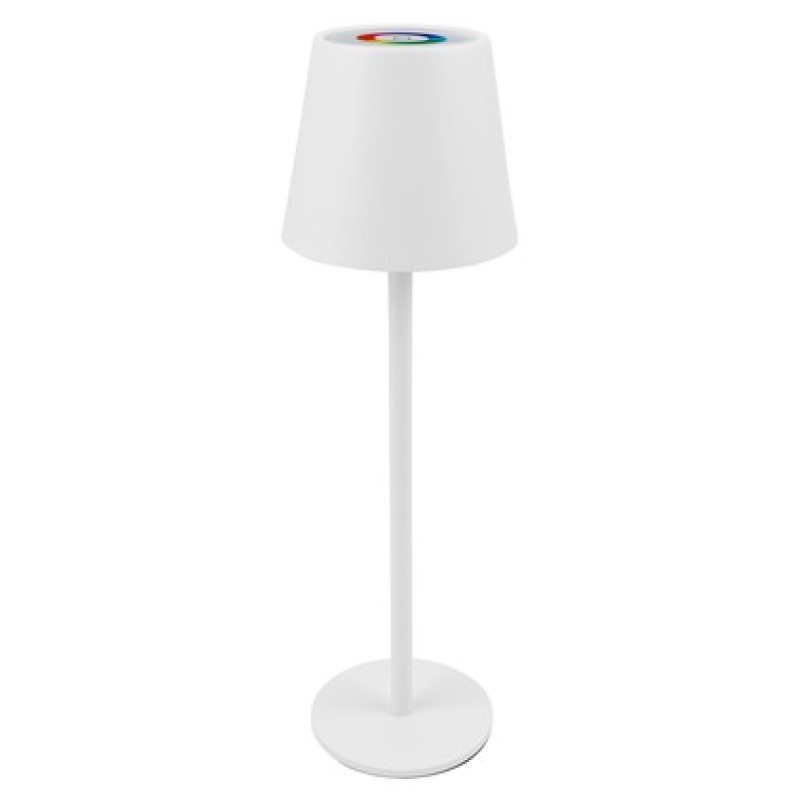 POWERTECH LED επιτραπέζιο φωτιστικό HLL-0196, RGB, ρυθμιζόμενο, επαναφορτιζόμενο, λευκό