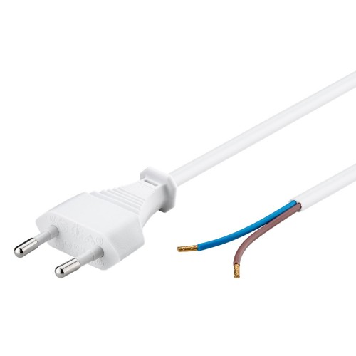 GOOBAY καλώδιο τροφοδοσίας 51345, 2x 0.75mm², 1.5m, λευκό