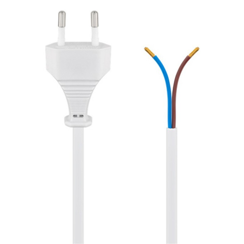 GOOBAY καλώδιο τροφοδοσίας 51345, 2x 0.75mm², 1.5m, λευκό