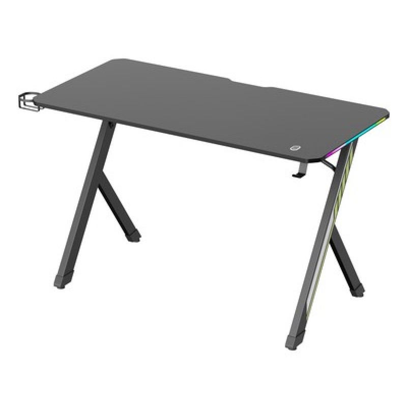 POWERTECH gaming γραφείο PT-1498 με RGB φωτισμό, 120x60x75cm, μαύρο