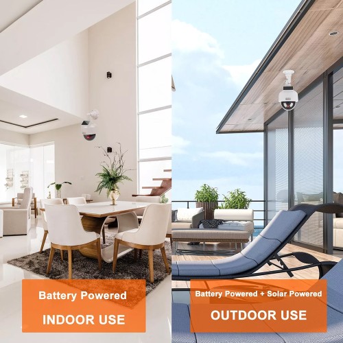 Ψεύτικη κάμερα CCTV LXKAM15 με LED, ηλιακή, λευκή