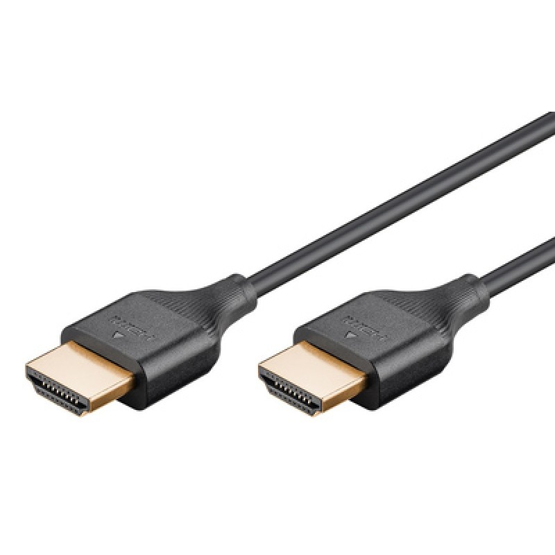 GOOBAY καλώδιο HDMI 75298 με Ethernet, slim, 8K/60Hz, 48 Gbps, 1m, μαύρο