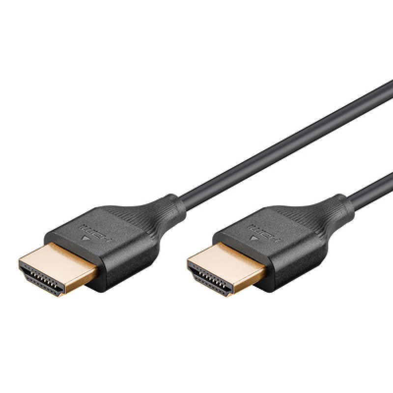 GOOBAY καλώδιο HDMI 75295 με Ethernet, slim, 4K/60Hz, 18 Gbps, 3m, μαύρο