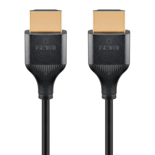 GOOBAY καλώδιο HDMI 75296 με Ethernet, slim, 4K/60Hz, 18 Gbps, 5m, μαύρο
