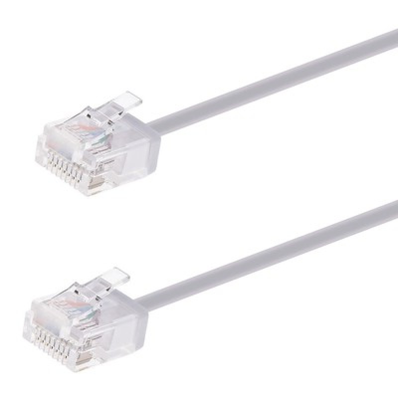 POWERTECH καλώδιο δικτύου CAB-N441, Cat 6A U/UTP, ultra slim, copper, 500MHz, 2m, γκρι