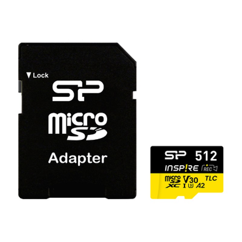 SILICON POWER κάρτα μνήμης microSDXC Inspire, 512GB, UHS-I U3 A1 V30