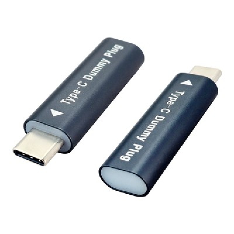 POWERTECH USB-C display emulator plug CAB-UC094, 4K/60Hz, γκρι